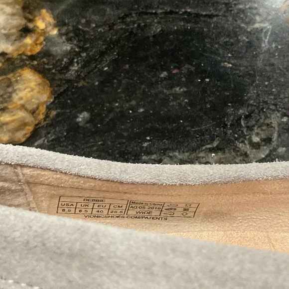 Vionic Debbie Women's Suede Loafers in Light Gray 8.5 - Picture 7 of 9